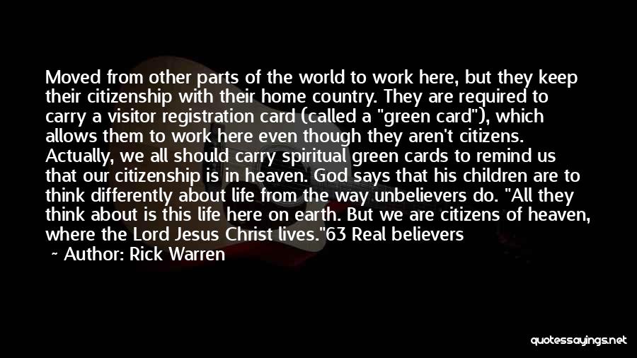 Country Home Quotes By Rick Warren