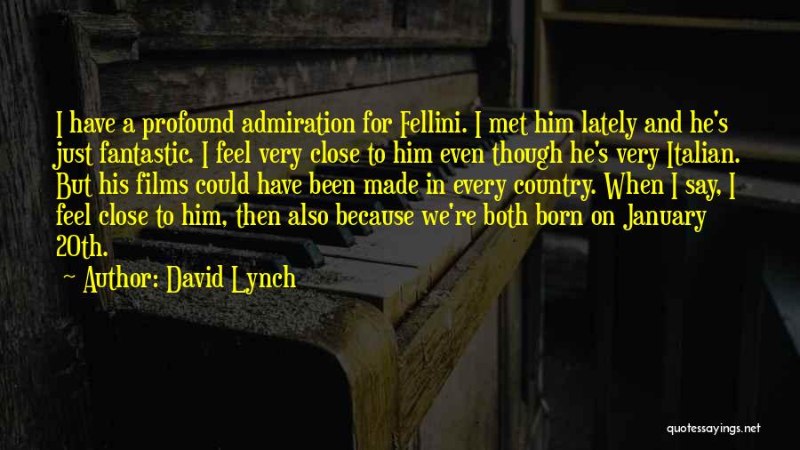 Country Italian Quotes By David Lynch