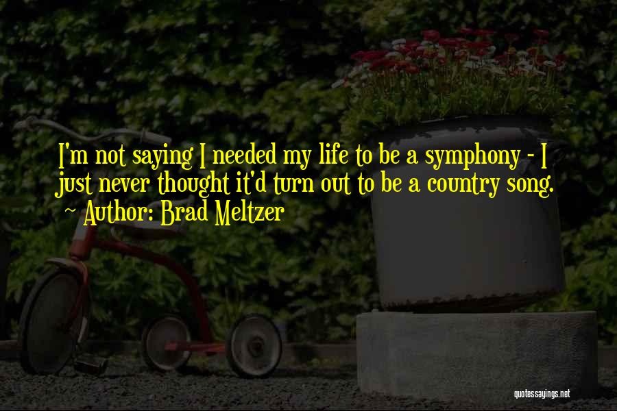 Country Life Song Quotes By Brad Meltzer