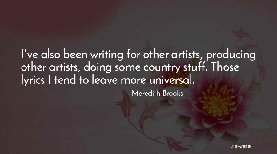 Country Lyrics And Quotes By Meredith Brooks