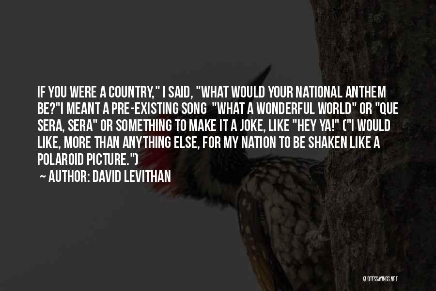 Country Song Quotes By David Levithan