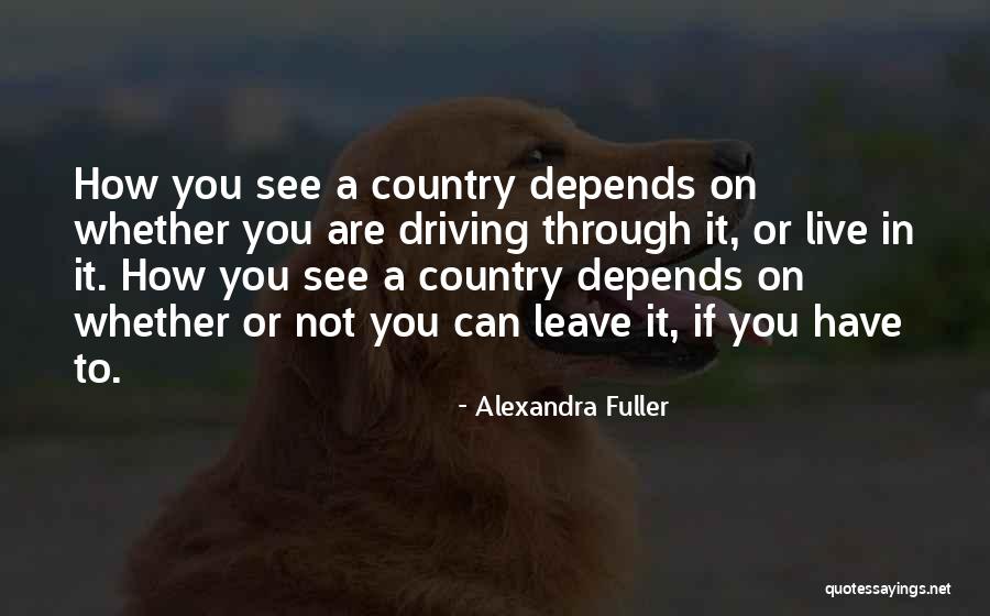 Country You Live In Quotes By Alexandra Fuller Country You Live In Quotes By Alexandra Fuller