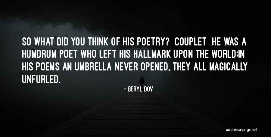 Couplet Quotes By Beryl Dov Couplet Quotes By Beryl Dov