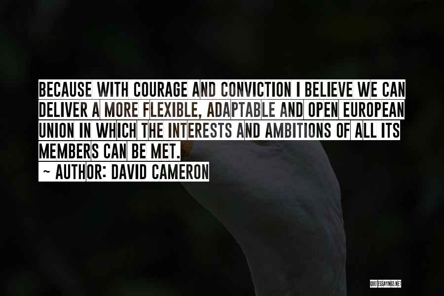 Courage And Conviction Quotes By David Cameron