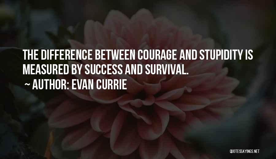 Courage And Success Quotes By Evan Currie
