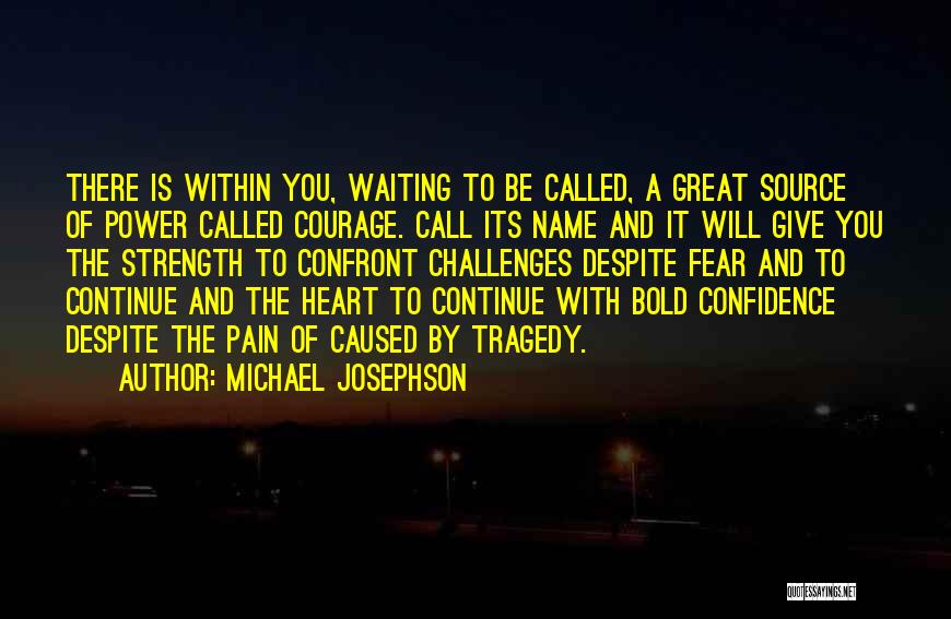 Courage To Confront Quotes By Michael Josephson