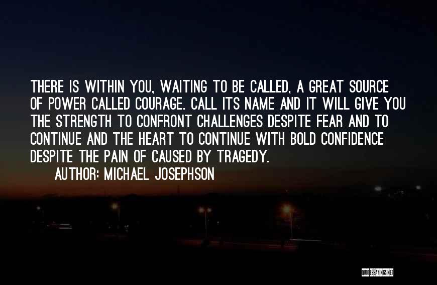Courage To Continue Quotes By Michael Josephson