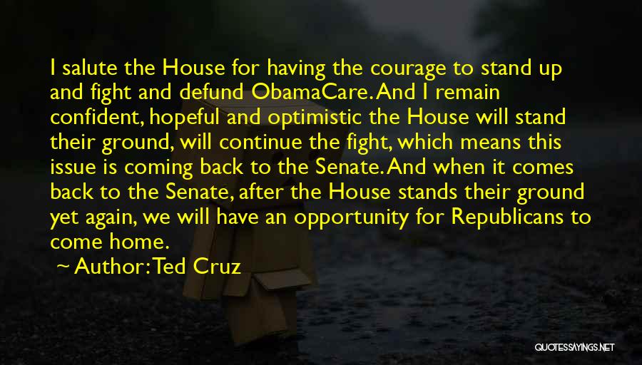 Courage To Continue Quotes By Ted Cruz