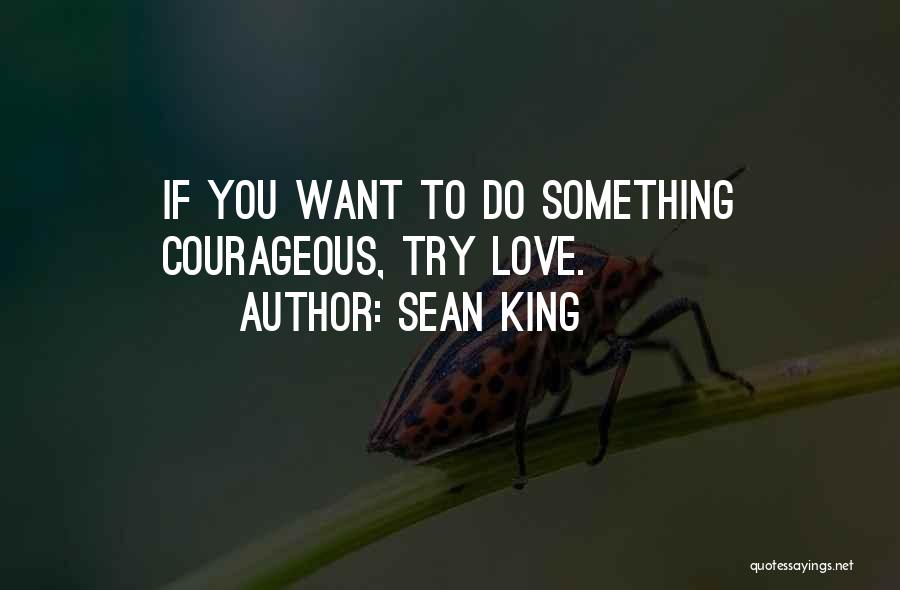 Courage To Do Something Quotes By Sean King