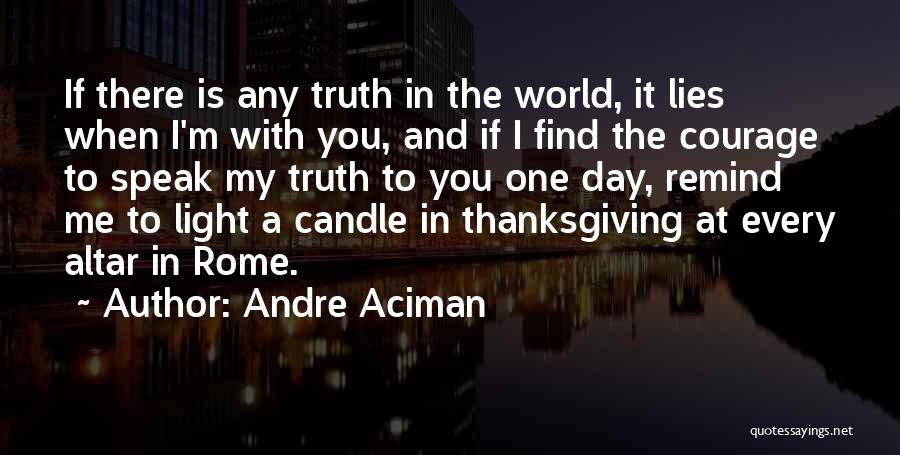 Courage To Speak Quotes By Andre Aciman