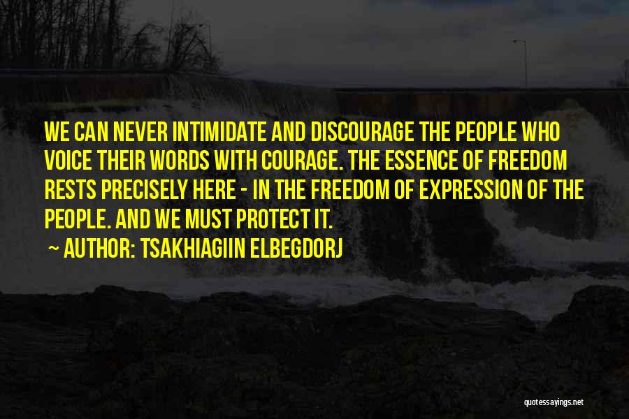 Courage Words Quotes By Tsakhiagiin Elbegdorj