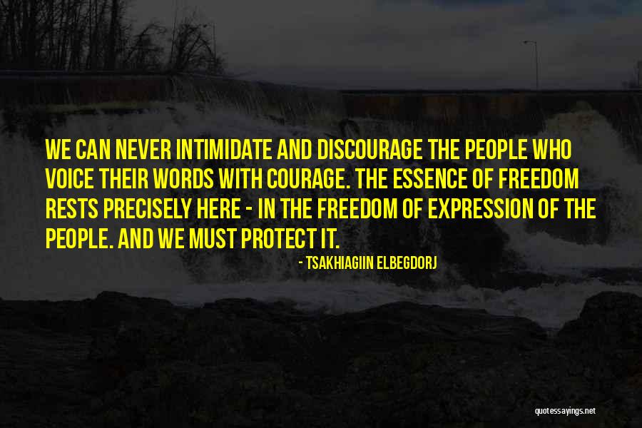 Courage Words Quotes By Tsakhiagiin Elbegdorj