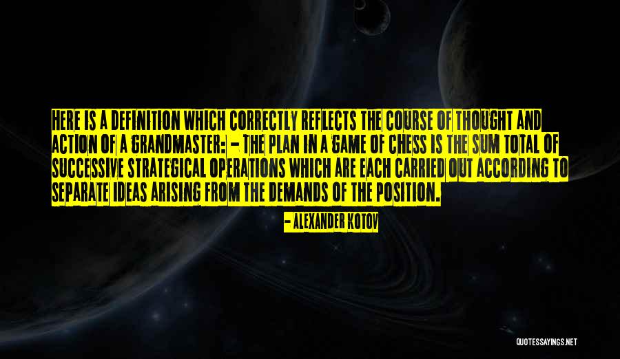 Course Of Action Quotes By Alexander Kotov