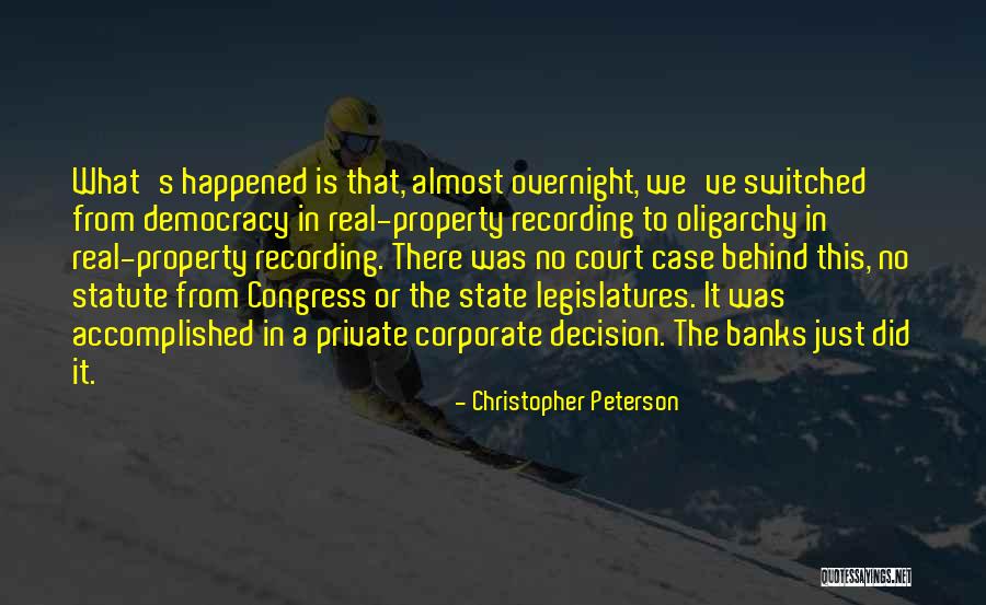 Court Case Quotes By Christopher Peterson Court Case Quotes By Christopher Peterson
