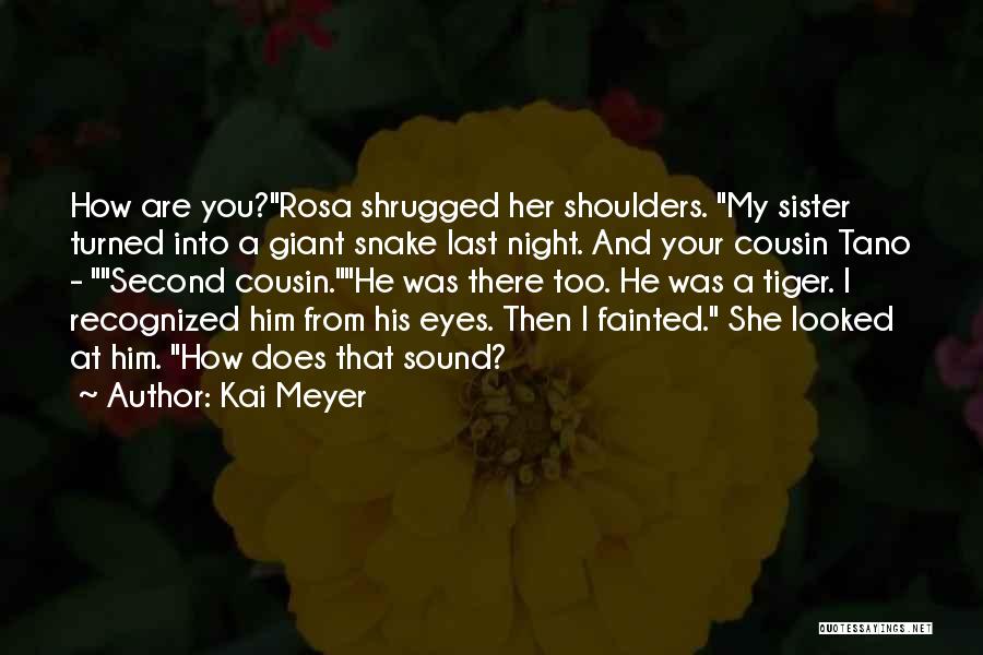 Cousin And Sister Quotes By Kai Meyer