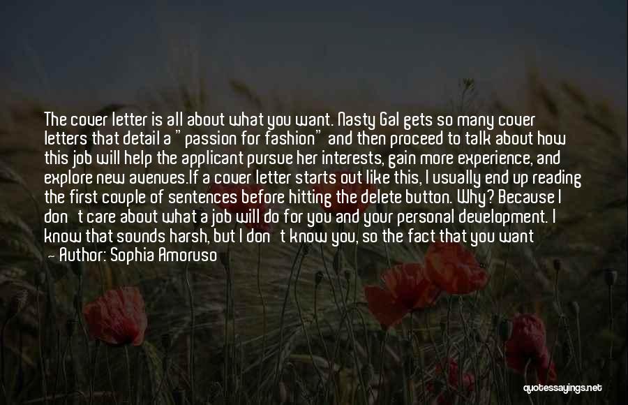 Cover Letters Quotes By Sophia Amoruso