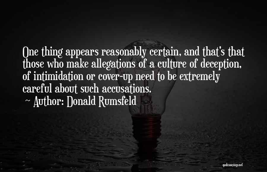 Cover Ups Quotes By Donald Rumsfeld