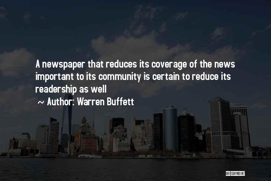 Coverage Quotes By Warren Buffett