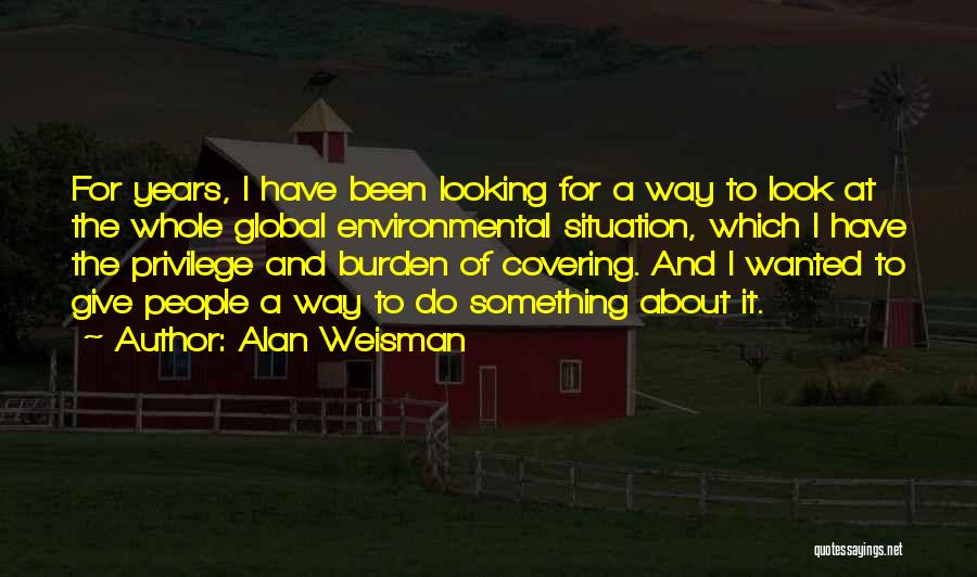 Covering Quotes By Alan Weisman