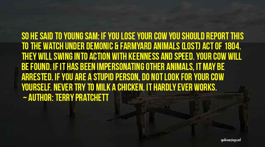 Cow And Chicken Quotes By Terry Pratchett