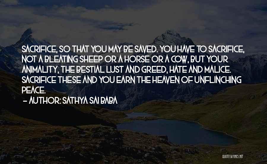 Cow Horse Quotes By Sathya Sai Baba