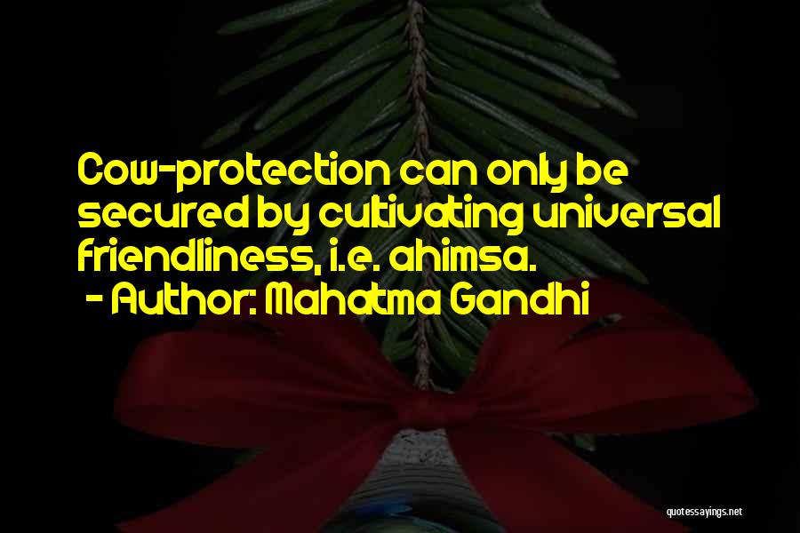 Cow Protection Quotes By Mahatma Gandhi