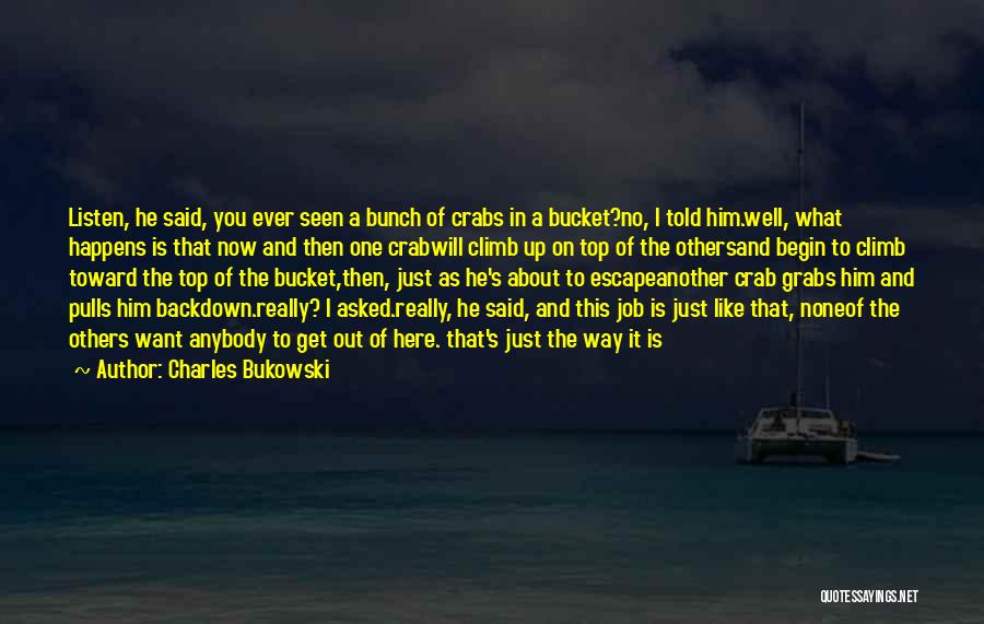 Crabs In A Bucket Quotes By Charles Bukowski