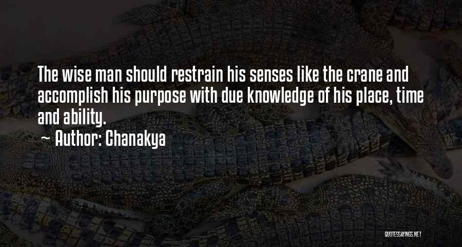 Crane Quotes By Chanakya