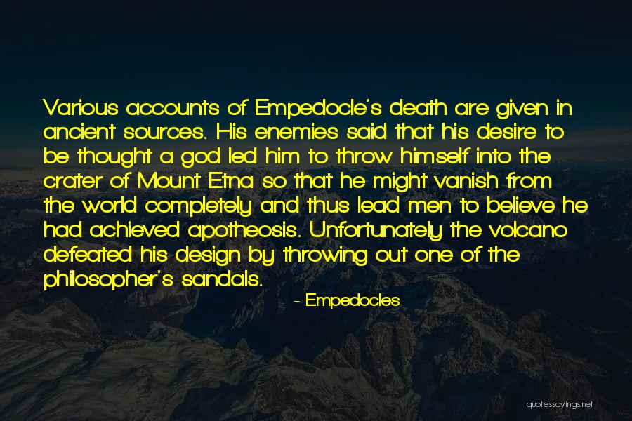 Crater Quotes By Empedocles