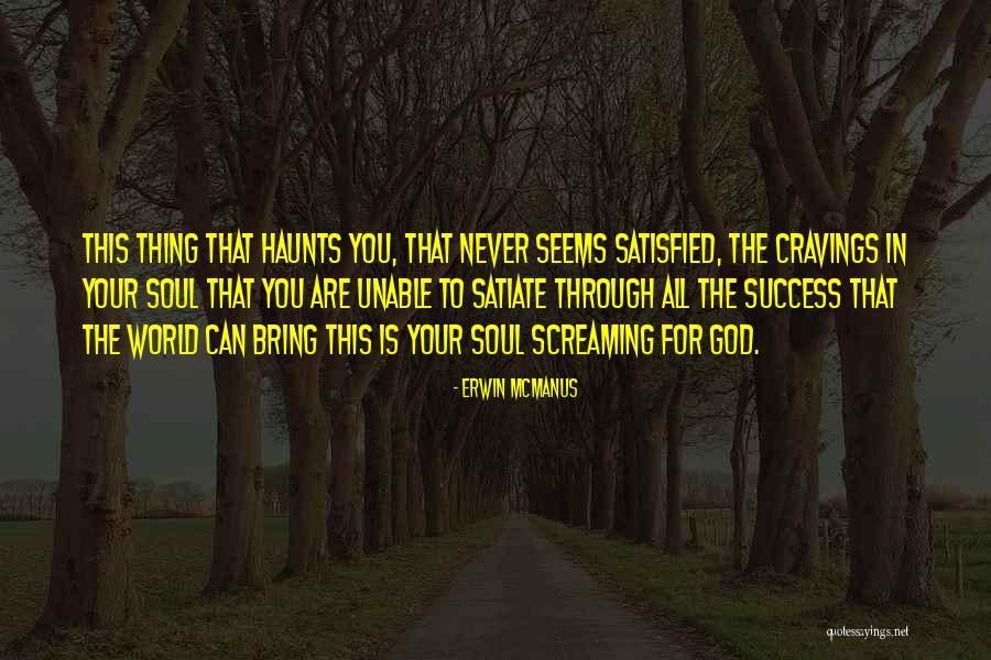 Craving Satisfied Quotes By Erwin McManus Craving Satisfied Quotes By Erwin McManus