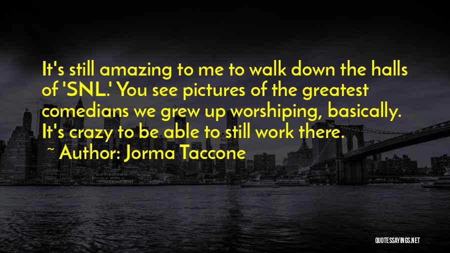 Crazy But Amazing Quotes By Jorma Taccone