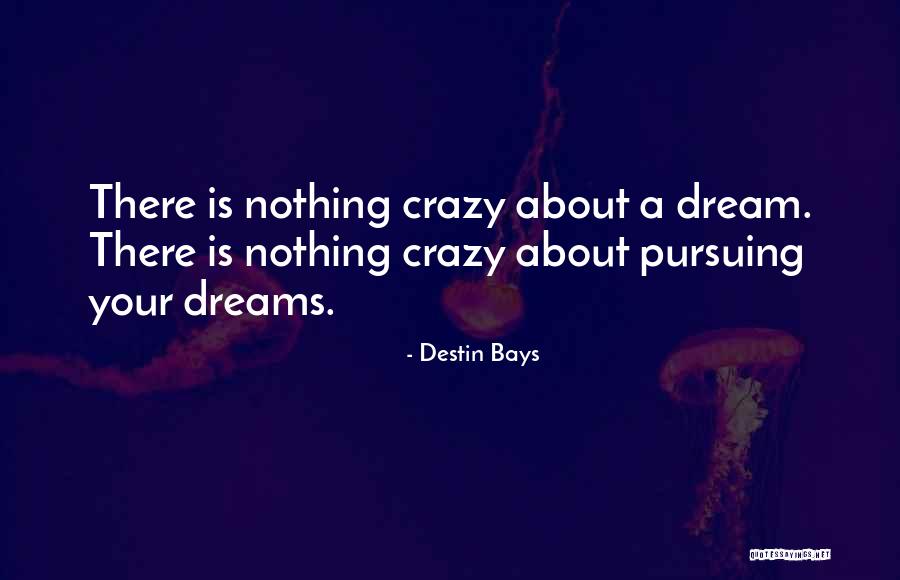 Crazy Dreams Quotes By Destin Bays Crazy Dreams Quotes By Destin Bays