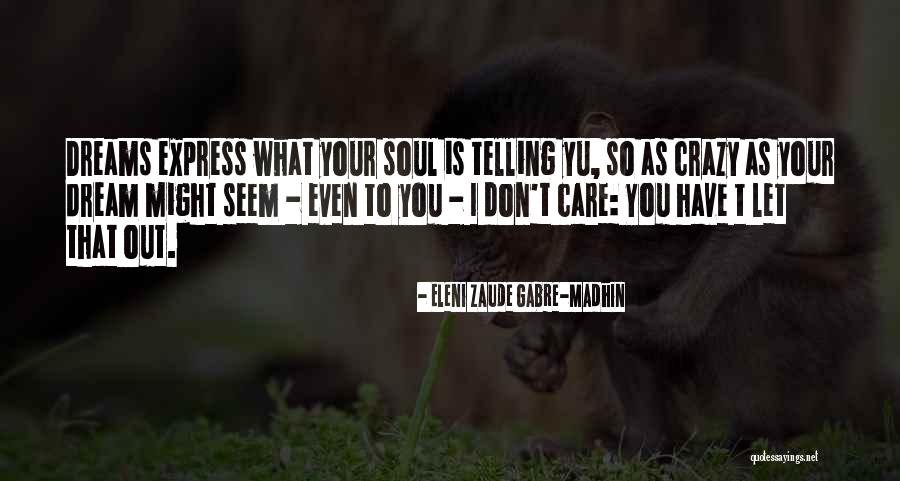 Crazy Dreams Quotes By Eleni Zaude Gabre-Madhin Crazy Dreams Quotes By Eleni Zaude Gabre-Madhin