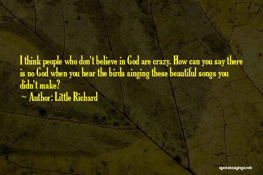 Crazy Make You Think Quotes By Little Richard