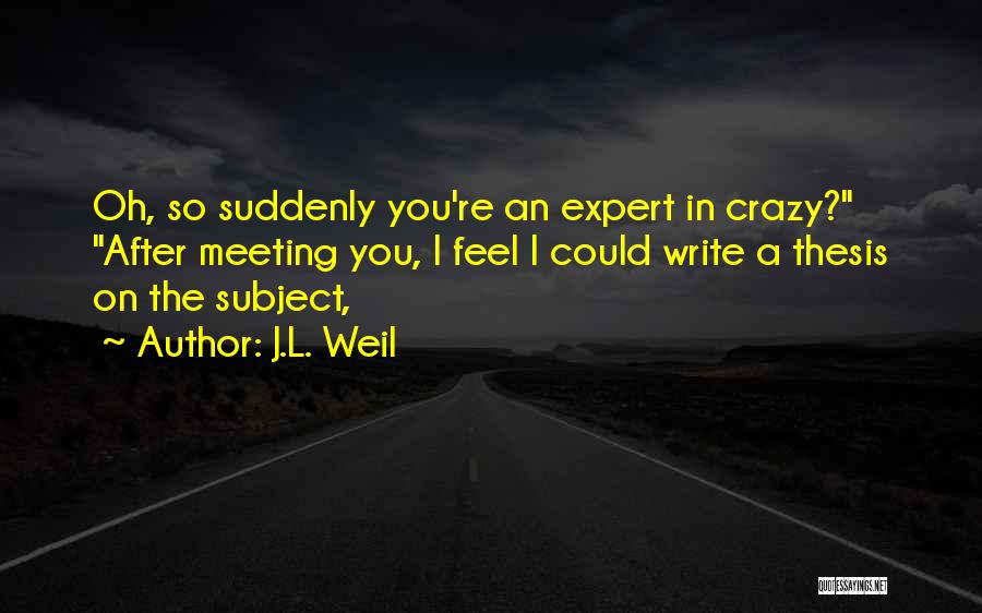 Crazy On You Quotes By J.L. Weil