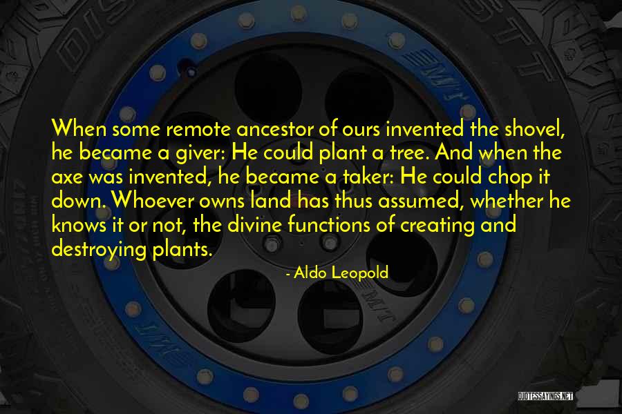 Creating And Destroying Quotes By Aldo Leopold