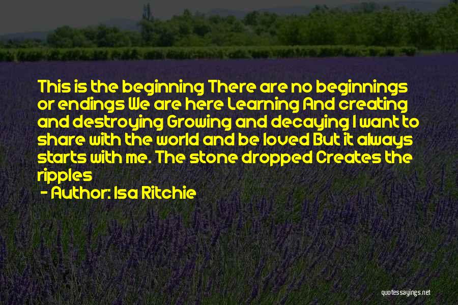 Creating And Destroying Quotes By Isa Ritchie