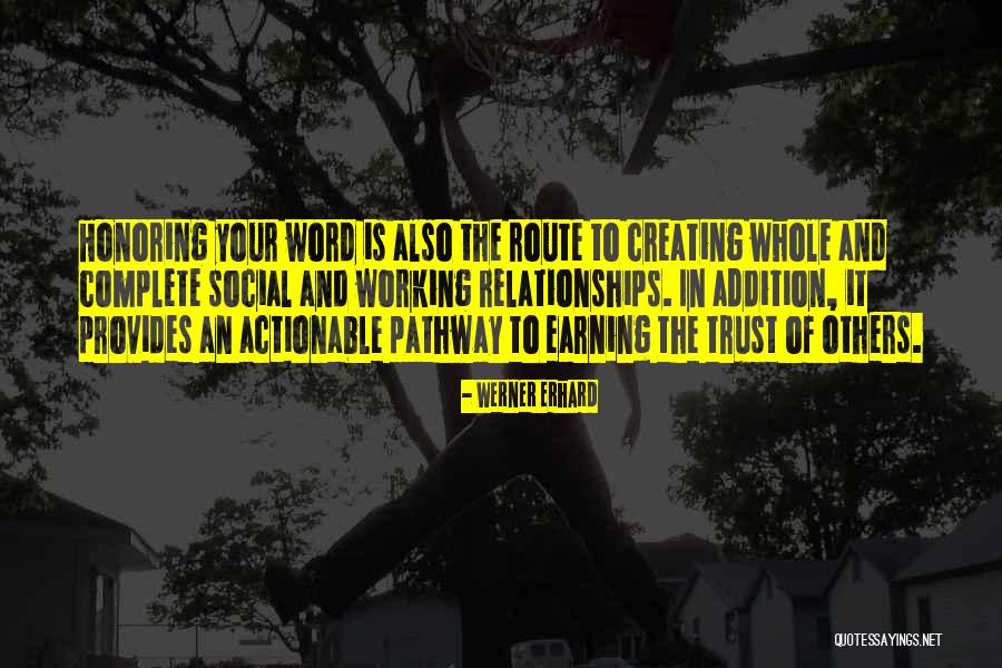 Creating Relationships Quotes By Werner Erhard