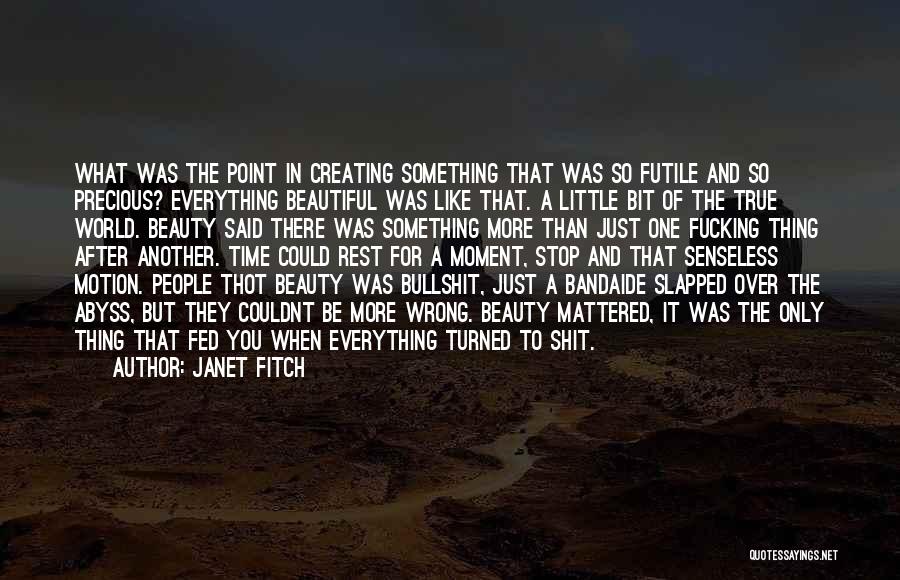 Creating Something Beautiful Quotes By Janet Fitch