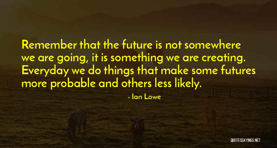 Creating The Future We Want Quotes By Ian Lowe