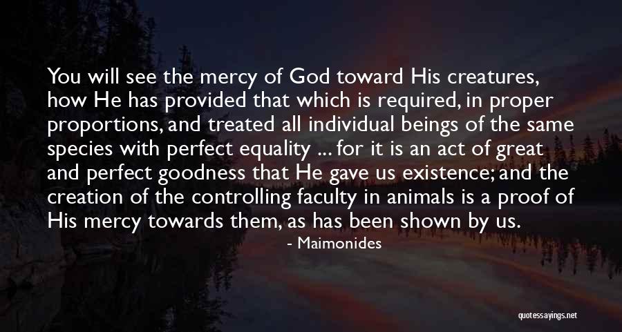 Creation And God Quotes By Maimonides