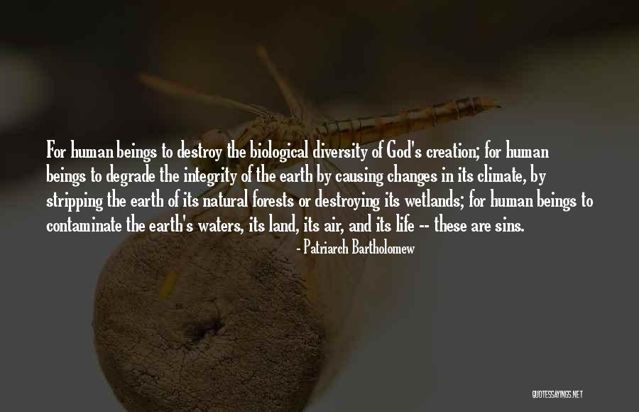 Creation And God Quotes By Patriarch Bartholomew