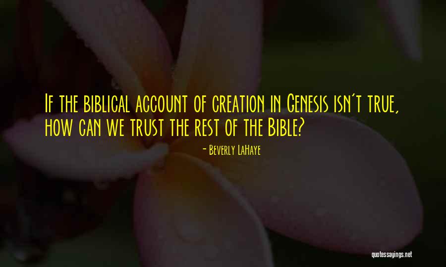 Creation Biblical Quotes By Beverly LaHaye