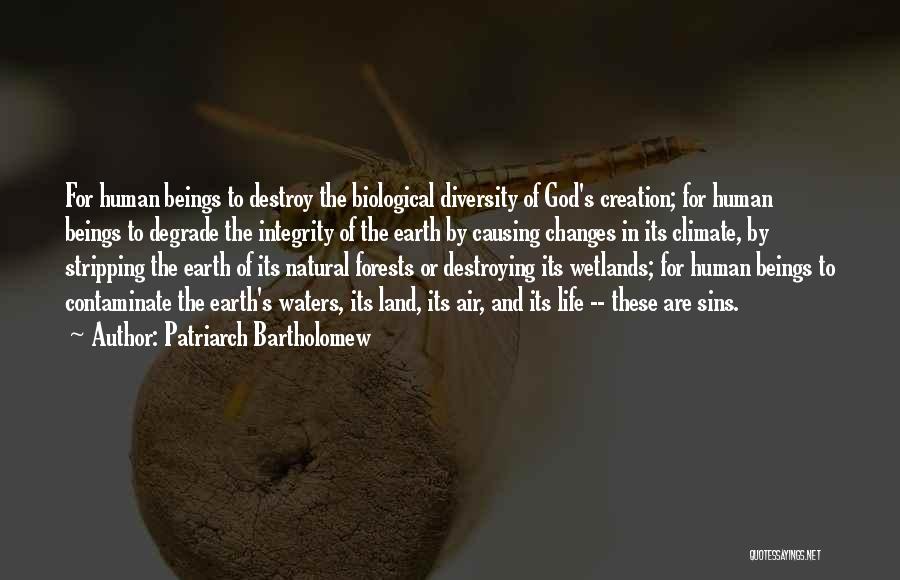 Creation God Quotes By Patriarch Bartholomew
