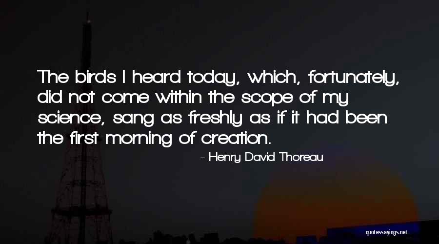 Creation Today Quotes By Henry David Thoreau Creation Today Quotes By Henry David Thoreau