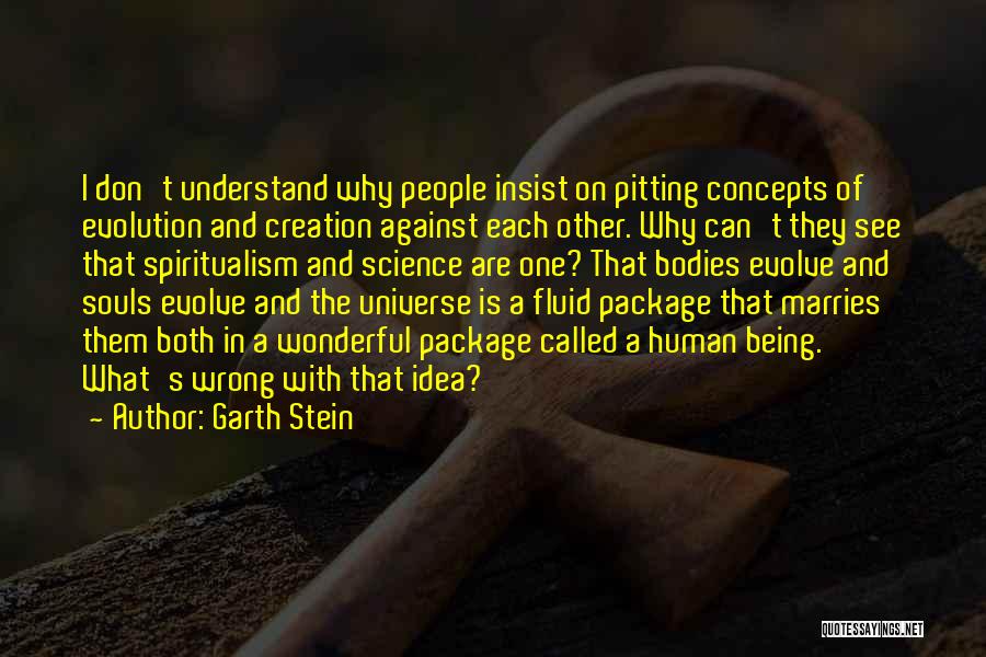 Creation Versus Evolution Quotes By Garth Stein