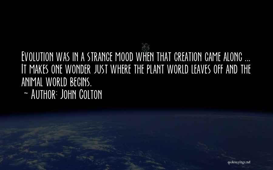 Creation Versus Evolution Quotes By John Colton