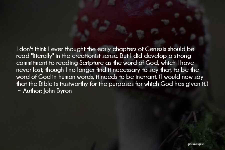 Creationist Quotes By John Byron