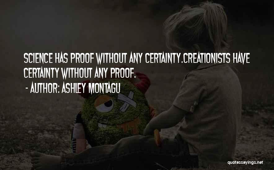 Creationists Quotes By Ashley Montagu