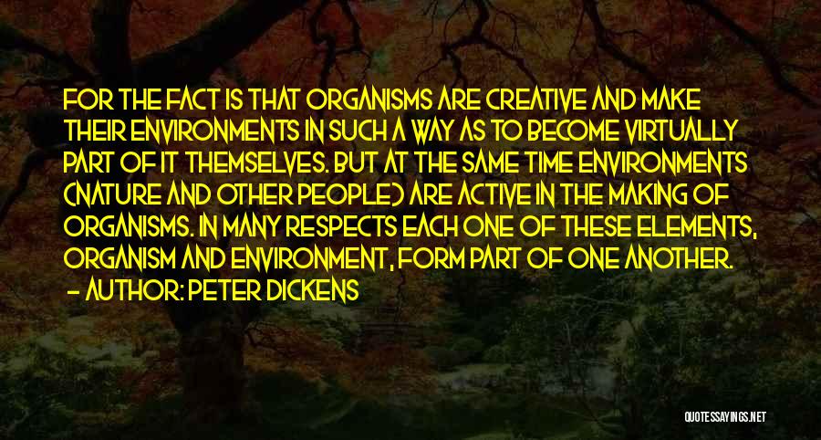 Creative Environments Quotes By Peter Dickens